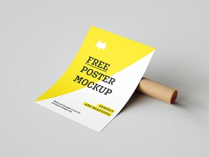 Free Paper Poster Mockup