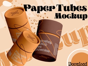 Paper Tubes Mockup Design