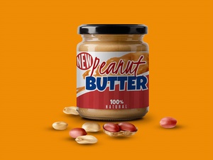 Peanut Butter Jar Label Mockup
