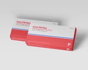 Free Pill Box Mockup