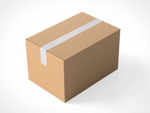 Plain Shipping Box PSD Mockups • PSD Mockups