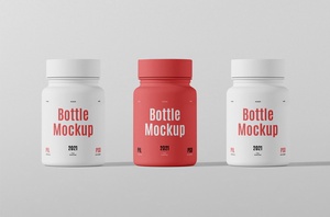 Free Plastic Pill Bottle Mockup