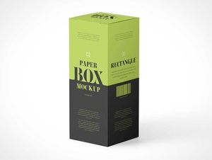 Rectangular Cosmetic Box Packaging PSD Mockups