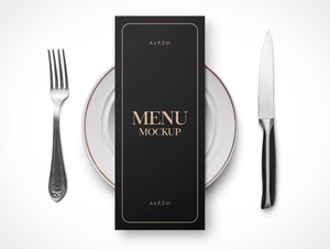Maqueta de menú de restaurantes