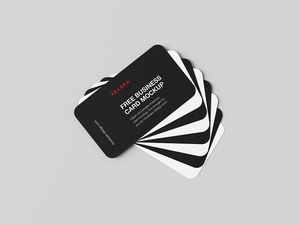 Округлый 3,5 × 2 в окружном макете визитной карточки
