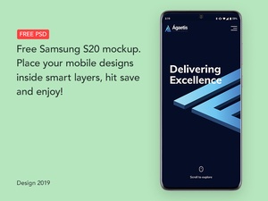 Samsung S20 Android Mockup