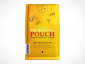 Sealed Standing Foil Pouch PSD Mockups