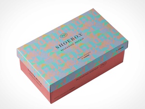 Shoebox Brand Packaging PSD Mockups • PSD Mockups