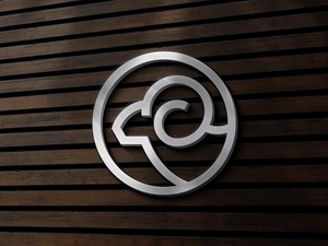 Бесплатный серебряный знак логотип макет