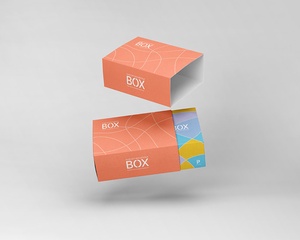 Free Slide Gift Box Mockup PSD