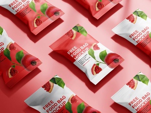 Free Snack Food Pouch Mockup