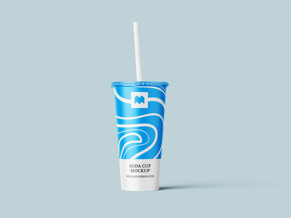 無料のソーダドリンクモックアップ