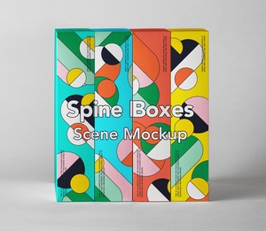 Free Spine Boxes Mockup