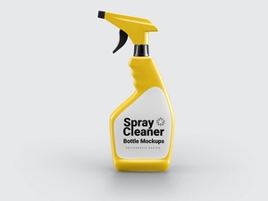 Free Spray Cleaner Bottle Mockup