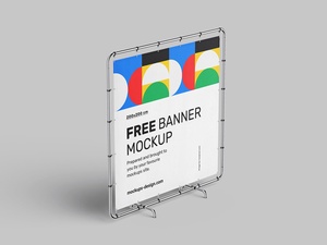 Free Square Banner Mockup