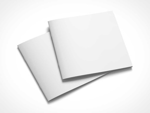 Quadratische Broschüre Kataloge PSD-Mockups
