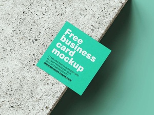 Free Square Business Card Mockups PSD