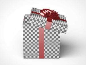 Maqueta de caja de regalo cuadrada 2