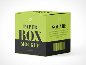 Paper Box Mockup Free Download • PSD Mockups
