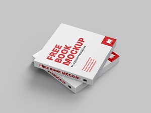 Free Square Paperback Book Mockup PSD