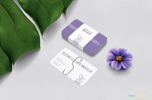 Free Stack Business Cards Mockup PSD
