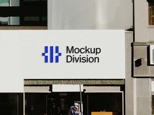 Kostenlose Storefront Mockup PSD