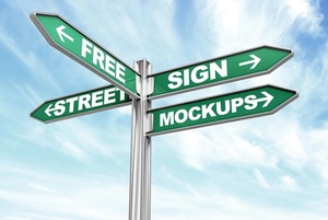 Free Street Sign Mockups