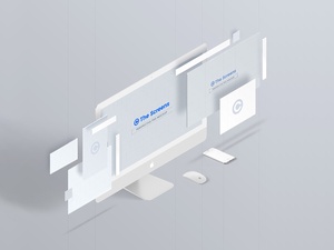 The Screens Perspective Mockup Template