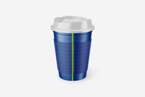 To-go Coffee Cup with Sleeve Mockup
