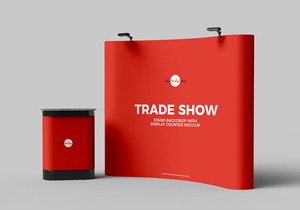 Free Trade Show Banner Stand Mockup
