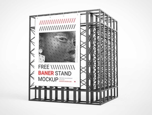 Trade Show Event Banner Display Stand PSD Mockup