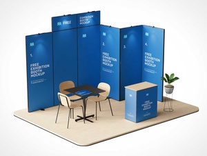 Trade Show Exhibition Booth PSD Mockups