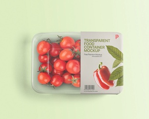 Maquette de conteneur de nourriture transparente gratuite
