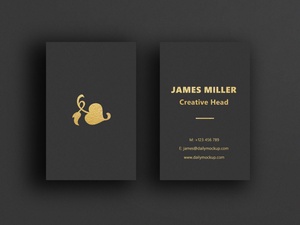 Vertical Business Cards Mockup Free