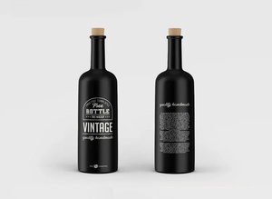 Maqueta de botella vintage gratis