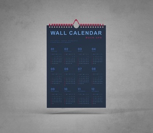 Free Wall Calendar Mockups PSD