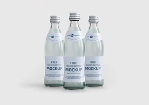 Free Water Bottles Mockup
