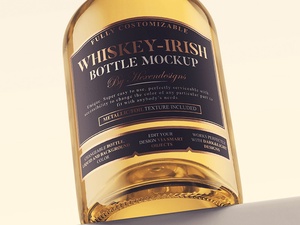 Whisky-Irish Bottle Mockup