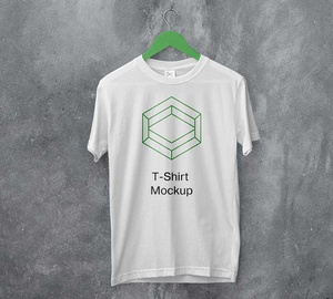 Free White Hanging T-Shirt Mockup PSD