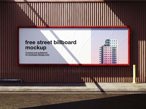 Wide Street Billboard Mockup