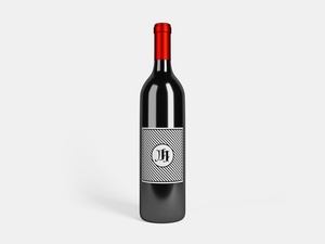 Wine Bottle Mockup With Parallax