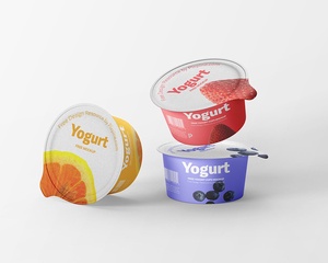 Tasses de yogourt gratuites maquette
