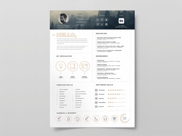 Resume Template | Free PSD Templates