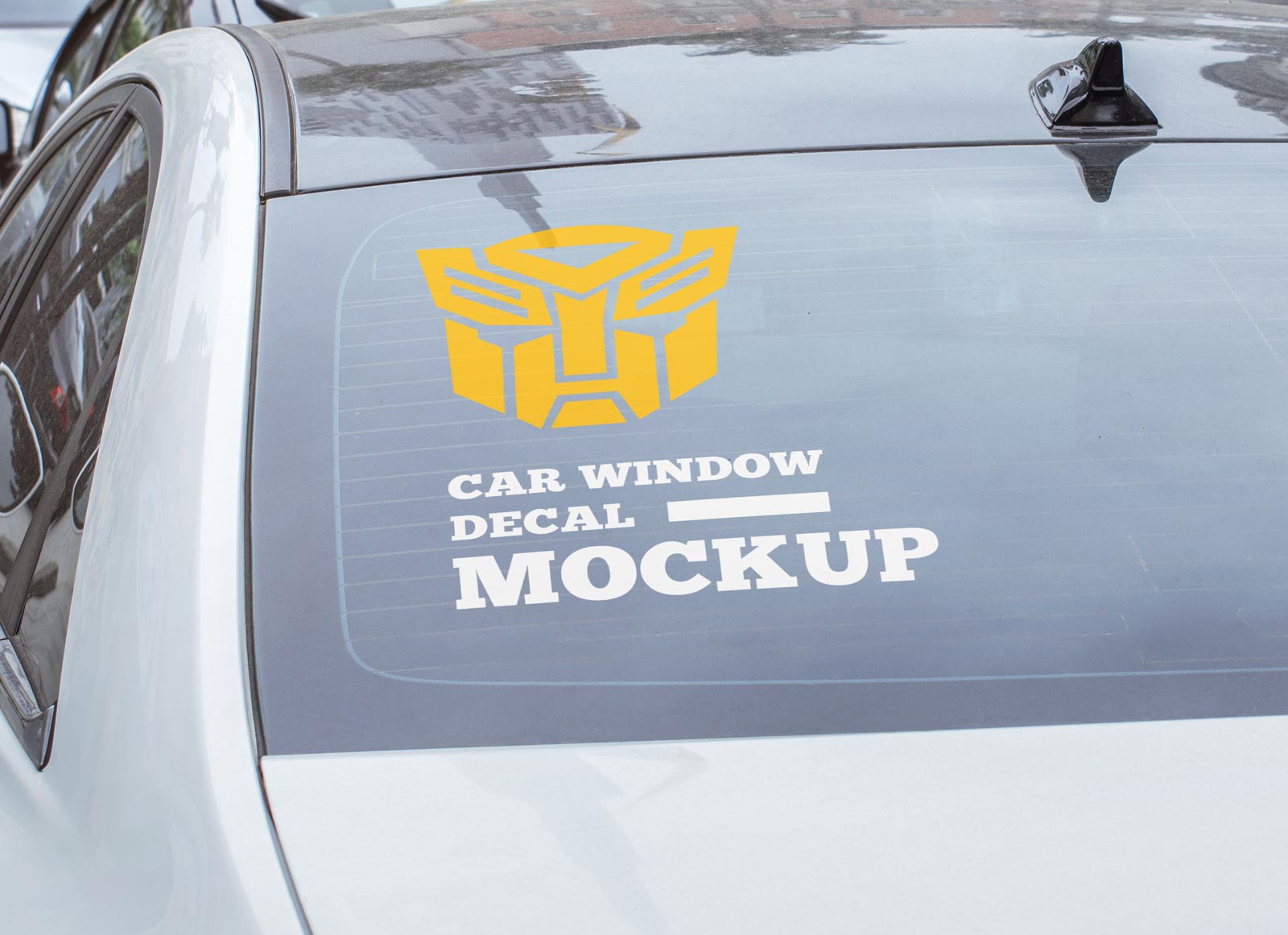Car Window Decal / Sticker Mockup | Free PSD Templates