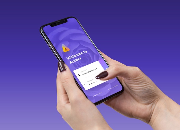 iPhone X in Female Hand Mockup | Free PSD Templates