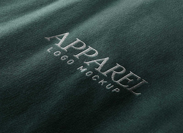 Clothing Textured Embroidered Logo Mockup Free PSD Templates