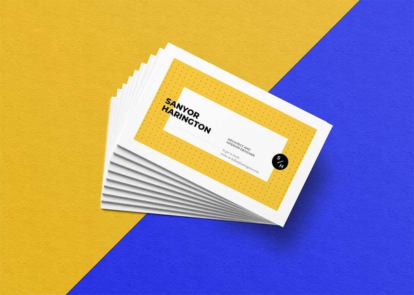 Free Realistic Stacked Business Card Mockup Free PSD Templates