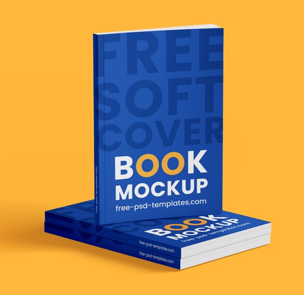 Free Standing Softcover Book Mockup | Free PSD Templates