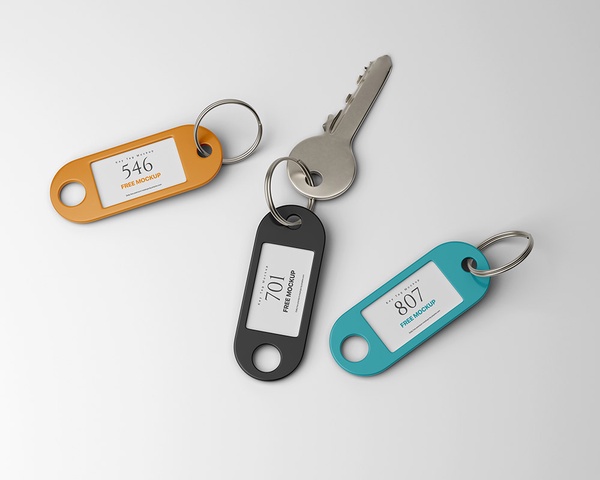 Free Tag Key Mockup | Free PSD Templates