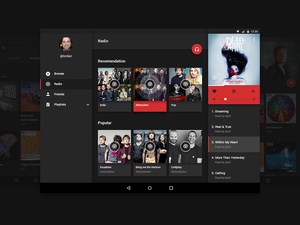 Kit de interfaz de usuario de música Android